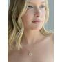 Mariell 14K Gold Plated AA Recovery Necklace CZ Unity Symbol Pendant - Great Jewelry Gift for Sober Women