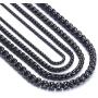 OSTAN 2.0 MM 3MM 4MM 5MM Black Square Rolo Cable Chain, Round Box Necklace, Stainless Steel Chain Necklace Men Women Jewellery