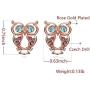 IrbingNii Women Jewelry Sets Jewelry for Women 14k Rose Gold Pendant Necklace Earrings Necklace Ear Studs Jewelry Sets for Women