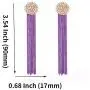Givihoka Long Metal Tassel Earrings – Long Fringe Statement Dangle Earrings for Women Givihoka Long Metal Tassel Earrings – Long Fringe Statement Dangle Earrings for Women