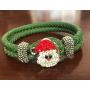 My Prime Gifts Christmas Santa Claus Interchangeable Snap Jewelry Rhinestone Holiday Standard Size 18-20mm Snaps