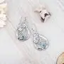 PZ Paz Creations Turquoise 925 Sterling Silver Pear Shaped Dangle Earrings PZ Paz Creations Turquoise 925 Sterling Silver Pear Shaped Dangle Earrings
