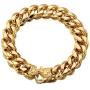 Jewelry Kingdom 1 Cuban Link Chain Necklace Bracelet for Men and Women 18K Gold High Polish Stainless Steel Diamond Cut Curb Link Chain with Cast Flower Clasp 12MM 8inches to 30inches