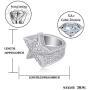TOPGRILLZ 14K Gold or White Gold 6 Times Plated 3D Star Hip Hop Iced Out Lab Diamond 5A+ Cubic Zirconia Bling Fashion Ring for Men and Women Boys Jewelry Gift
