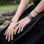 Joycuff Inspirational Bracelets for Women Motivational Jewelry 18K Rose Gold Monogrammed Mantra Cuff Bangle Hidden Message Stainless Steel Christmas Birthday Friendship Gifts for Her