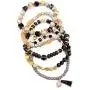 RIAH FASHION Bohemian Mix Bead Multi Layer Versatile Statement Bracelets - Stackable Beaded Strand Stretch Bangles Sparkly Crystal, Tassel Charm RIAH FASHION Bohemian Mix Bead Multi Layer Versatile Statement Bracelets - Stackable Beaded Strand Stretch Bangles Sparkly Crystal, Tassel Charm