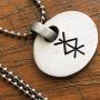 PROTECTION BIND RUNE Algiz+Soluwo Icelandic Bind Rune Spell Amulet Viking Jewelry Pewter Mens Pendant Necklace Wealth Fortune Money Lucky Good Luck Charm Safe Travel Talisman w Silver Ball Chain