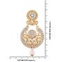 I Jewels 18K Gold Plated Indian Bollywood Ethnic Earrings Encased with Faux Pearl and Stone For Women/Girls (E2326Q)