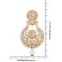 I Jewels 18K Gold Plated Indian Bollywood Ethnic Earrings Encased with Faux Pearl and Stone For Women/Girls (E2326Q)