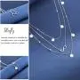 Blufly Layered Turquoise Pendant Necklace Silver Sequins Choker Necklaces Infinity Beaded Necklaces Chain Boho Jewelry for Women and Girls Blufly Layered Turquoise Pendant Necklace Silver Sequins Choker Necklaces Infinity Beaded Necklaces Chain Boho Jewelry for Women and Girls