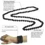 BALIBALI 8MM 108 Mala Beads Necklace Semi-Precious Gem Stones Mala Meditation Necklace 108 Hand Knotted Japa Yoga Beaded Necklace BALIBALI 8MM 108 Mala Beads Necklace Semi-Precious Gem Stones Mala Meditation Necklace 108 Hand Knotted Japa Yoga Beaded Necklace