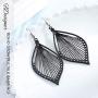 Fdesigner Boho Woven Geometric Earrings Drop Black Jewelry Fashion Silk Earring Dangle for Women and Girls