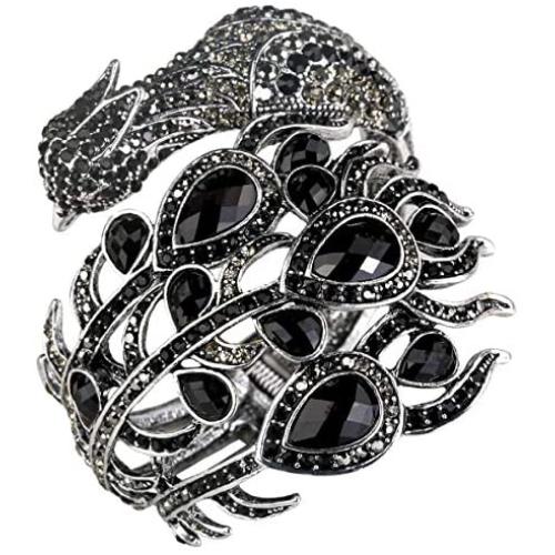 Hiddleston Wrap Bracelet Bangle Adjustable Crystal Jewelry Dumbledore Phoenix Tail Peacock Feather Custom Collection Christmas Outfit Costume for Women Teen Girls