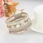 FIBO STEEL Boho Wrap Bracelets for Women Braided Leather Rope Handmade Multi-Layer Cuff Bangle FIBO STEEL Boho Wrap Bracelets for Women Braided Leather Rope Handmade Multi-Layer Cuff Bangle