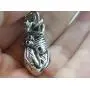 Pearlina Anatomical Heart Necklace Man or Woman 3D Pendant Oxidized Antique-Finish Stainless Steel, 24''