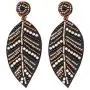 Vintage Leaf Drop Dangle Earrings, Boho Handmade Bead Statement Jewelry for Women Teen Girls Vintage Leaf Drop Dangle Earrings, Boho Handmade Bead Statement Jewelry for Women Teen Girls