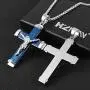 HZMAN Crucifix Stainless Steel Jewelry Jesus Cross Pendant Gold Silver Black Necklace Gift HZMAN Crucifix Stainless Steel Jewelry Jesus Cross Pendant Gold Silver Black Necklace Gift