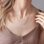 IEFLIFE Custom Name Necklace Personalized, 14K Gold Plated Personalized Name Necklace White Gold Plated Monogram Necklace Personalized Jewelry Name Plate Necklace Gifts for Women Girls Kids