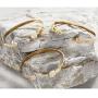 Mud Pie Chelsea Initial Gold Plate Metal Pave Bracelet