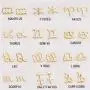 2021 New Card Packaging Horoscope Zodiac Stud Earrings 12 Constellation Astrology 18K Gold Plated Little Ear Stud for Women Girls Teens Birthday Anniversary Friendship Exquisite Jewelry Gift