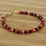 In Season Jewelry 18k Gold Plated Evil Eye Protection Red Black Simulated Azabache Bracelet 7'' In Season Jewelry 18k Gold Plated Evil Eye Protection Red Black Simulated Azabache Bracelet 7''