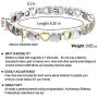Titanium Magnetic Bracelet Heart Hollow Design Link Stylish Magnet Bracelets for Women,4 Colors to Choose, 8.3 Inches Adjustable