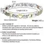 Titanium Magnetic Bracelet Heart Hollow Design Link Stylish Magnet Bracelets for Women,4 Colors to Choose, 8.3 Inches Adjustable Titanium Magnetic Bracelet Heart Hollow Design Link Stylish Magnet Bracelets for Women,4 Colors to Choose, 8.3 Inches Adjustable