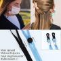Florideco 20 Pcs Face Bandanas Lanyard for Women Men Adjustable Ear Straps with Clips Chain Strap Holder Comfortable Around Neck Ear Loop Extension Straps
