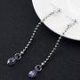 2 Pair Anime Kurapika Earring Hunter x Hunter Water Drop Crystal Earrings Cosplay Accessories Handmade Eardrops Jewelry Valentines Day Birthday Gift