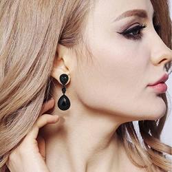 BriLove Womens Wedding Bridal Crystal Teardrop Infinity Figure 8 Dangle Earrings