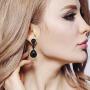 BriLove Womens Wedding Bridal Crystal Teardrop Infinity Figure 8 Dangle Earrings