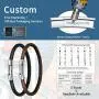 FOCALOOK Free Customized,Waterproof Soft Comfortable Braided Rope Leather Bracelet, Black/Brown, for Men/Women, Fathers Day Unique Gift, 18/20/22CM(with Gift Box) FOCALOOK Free Customized,Waterproof Soft Comfortable Braided Rope Leather Bracelet, Black/Brown, for Men/Women, Fathers Day Unique Gift, 18/20/22CM(with Gift Box)