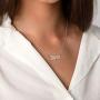 Yoosteel Custom Name Necklace Personalized, Dainty Silver Customized Nameplate Necklace Stainless Steel Personalized Initial Name Necklace Custom Jewelry Gifts for Women Gothic Font Style