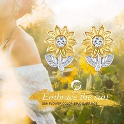 You Are My Sunshine Sunflower Bracelet Earrings Jewelry Gifts for Women Daughter