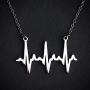 Boutique Academia - Accurate EKG Heartbeat Necklace: Cardiogram Science & Medicine Jewelry Gift