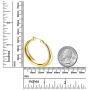 Hoop Earrings, 18K Gold Plated Rounded Hoops Earrings for Women Jewelry 1.4''