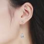 SBLING 18K Gold Plated or Platinum Plated Cubic Zirconia Drop Earrings (3.9 cttw)