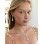 Mariell Sparkling Clear Rhinestone Necklace and Earrings Set for Proms, Bridesmaids Gifts and Weddings