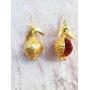 KOEDLN Cute Pomegranate Necklace Earrings Jewelry Set Purple Crystal Fruit Jewelry for Women Girls