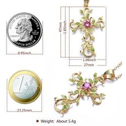 Angelady Necklaces for Women, Retro Vine Entwined Cross Necklaces for Women, with Crystals from Swarovski, Necklaces for Women Valentines Jewelry Gift Birthday Gift for Mom Women Wife Girls Her