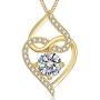 VAN RORSI&MO Heart Necklace-5A Cubic Zirconia Heart Pendant Necklace-14K Gold Plated Infinity Heart Necklaces for Women-Jewelry Gifts Necklaces for Women