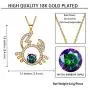 Hipunk Constellation Necklace Iced Out 18k Gold Plated 12 Zodiac Sign Pendant Horoscope Astrology Star Birthday Jewelry SP0068