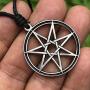 OhDeal4U Septagram 7 Pointed Fairy Star Heptagram Pewter Pendant Charm Amulet w Necklace
