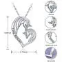 Bolelis Unicorn Necklace for Women Girl - Sterling Silver Cute Mother Daughter Horse in Heart Pendant Necklace Jewelry,Rolo Chain 18 Inches (Unicorn Necklace) Bolelis Unicorn Necklace for Women Girl - Sterling Silver Cute Mother Daughter Horse in Heart Pendant Necklace Jewelry,Rolo Chain 18 Inches (Unicorn Necklace)
