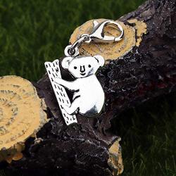 Gzrlyf Koala Charms for Jewelry Making Koala Bear Clip On Charm Koala Gifts for Koala Lovers