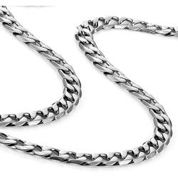URBAN JEWELRY Classic Mens Necklace 316L Stainless Steel Silver Chain Color 18'',21'',23'' (6mm)