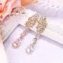 BriLove Womens Wedding Bridal Crystal Floral Scroll Chandelier Dangle Earrings BriLove Womens Wedding Bridal Crystal Floral Scroll Chandelier Dangle Earrings