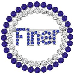 Sorority Gift Finer Zircon Brooch Pin 1920 Greek Sorority Jewelry Gift