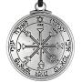 Pewter Pentacle of The Sun Key of Solomon Talisman Pendant