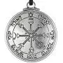 Pewter Pentacle of The Sun Key of Solomon Talisman Pendant Pewter Pentacle of The Sun Key of Solomon Talisman Pendant
